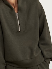 Varley Olive Marl Davidson Sweatshirt - Image 9 of 11
