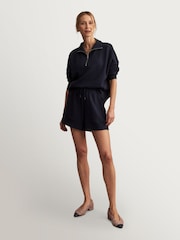 Varley Navy Atrium High Rise Shorts 4.5" - Image 4 of 8