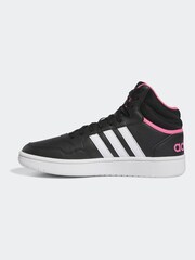 adidas Black Hoops 3.0 Mid Trainers - Image 2 of 9