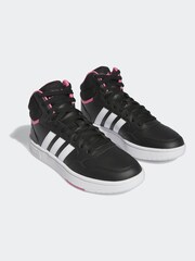 adidas Black Hoops 3.0 Mid Trainers - Image 3 of 9