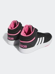 adidas Black Hoops 3.0 Mid Trainers - Image 4 of 9