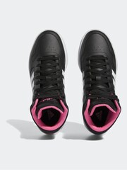 adidas Black Hoops 3.0 Mid Trainers - Image 6 of 9