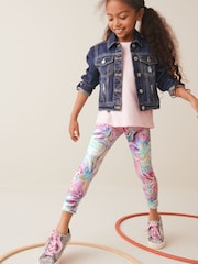 Pink/Blue/Purple Printed Leggings (3-16yrs) - Image 1 of 8