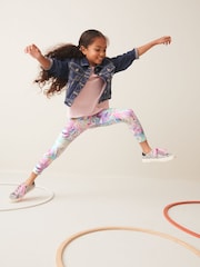 Pink/Blue/Purple Printed Leggings (3-16yrs) - Image 3 of 8