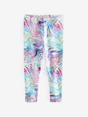 Pink/Blue/Purple Printed Leggings (3-16yrs) - Image 6 of 8