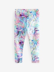 Pink/Blue/Purple Printed Leggings (3-16yrs) - Image 7 of 8