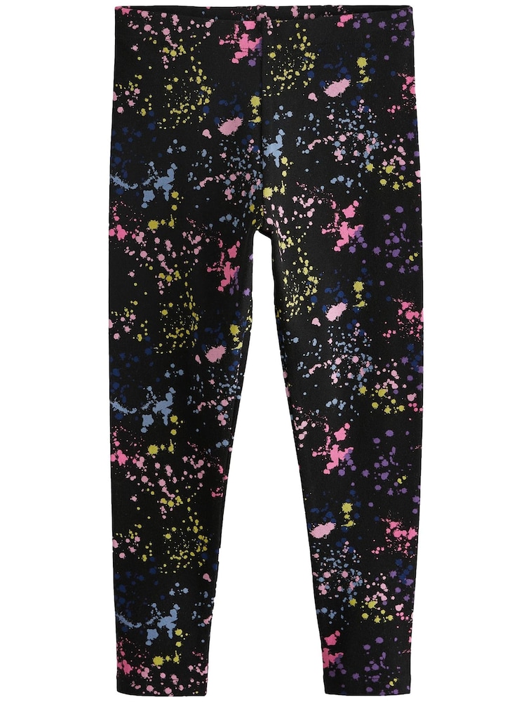 Noir/rose/bleu éclaboussures - Leggings imprimés (3-16ans) - Image 5 of 6