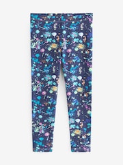 Navy Blue Splat Printed Leggings (3-16yrs) - Image 5 of 7