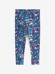 Navy Blue Splat Printed Leggings (3-16yrs) - Image 6 of 7