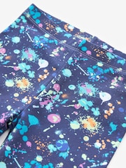 Navy Blue Splat Printed Leggings (3-16yrs) - Image 7 of 7