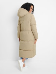 Threadbare Beige Longline Hooded Padded Coat - Image 2 of 4