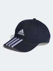 Blau - adidas – Baseball-Cap aus 100 % Baumwolle mit 3 Streifen - Bild 1 von 5