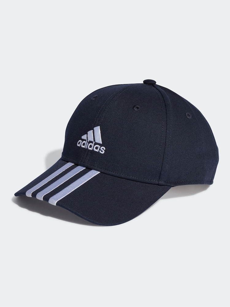 Blau - adidas – Baseball-Cap aus 100 % Baumwolle mit 3 Streifen - Bild 1 von 5