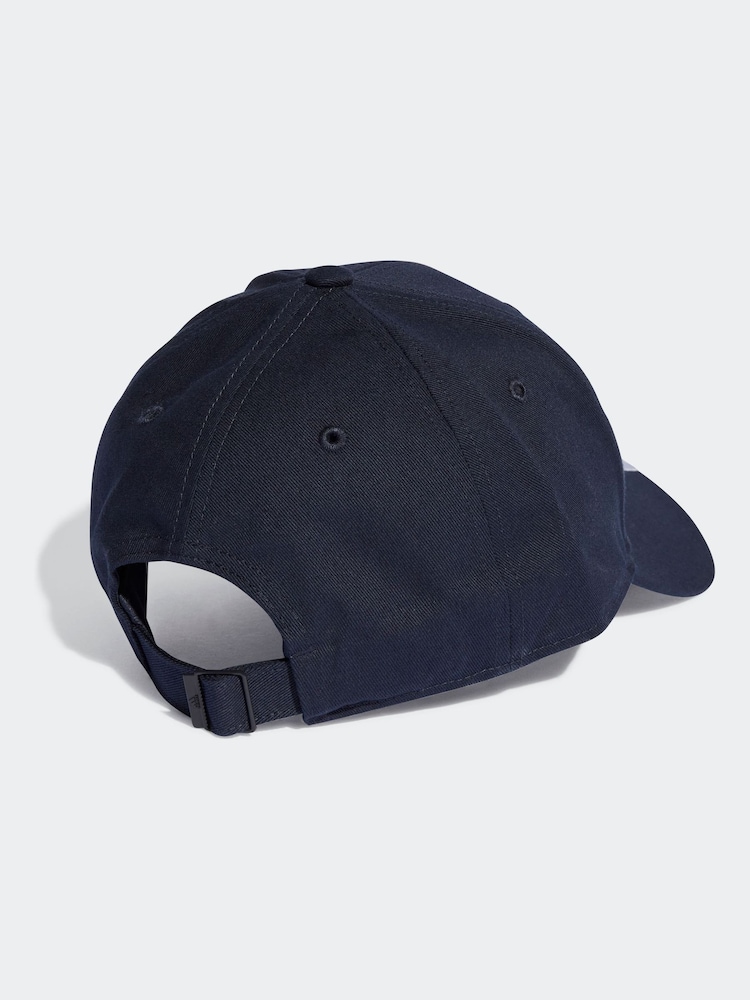 Blau - adidas – Baseball-Cap aus 100 % Baumwolle mit 3 Streifen - Bild 2 von 5