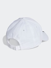 Weiß - adidas – Baseball-Cap aus 100 % Baumwolle mit 3 Streifen - Bild 2 von 4