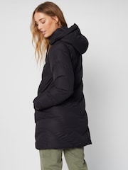 Threadbare Black Hooded Padded Mid Length Jacket - Image 2 of 5