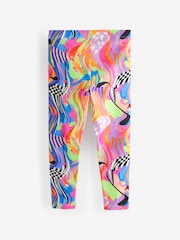 Blue/Pink Bright Digital Paint Drip Printed Leggings (3-16yrs) - Image 7 of 8