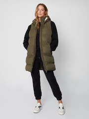 Threadbare Green Hooded Padded Gilet - Image 3 of 4