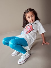 Blue Metallic Foil Shiny Leggings (3-16yrs) - Image 4 of 7