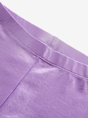 Lilac Purple Metallic Foil Shiny Leggings (3-16yrs) - Image 7 of 7