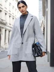 Threadbare Grey Single Breasted Formal Coat - Image 2 of 5