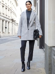 Threadbare Grey Single Breasted Formal Coat - Image 4 of 5