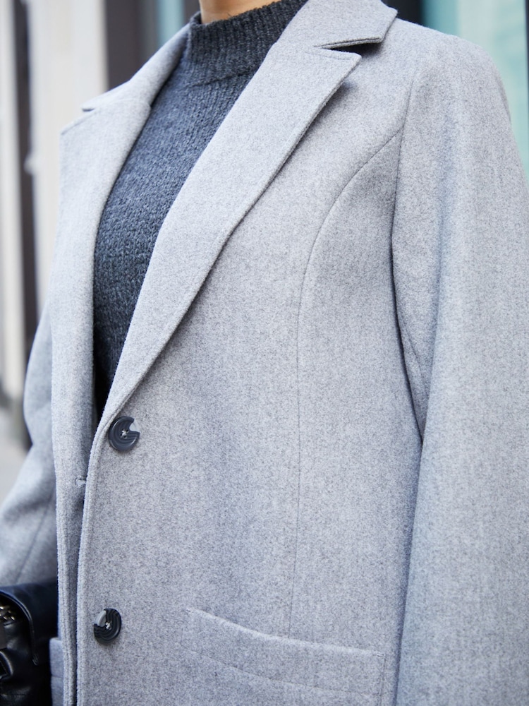 Threadbare Grey Single Breasted Formal Coat - Image 5 of 5