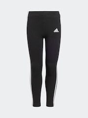 adidas Black Kids Sportswear Tiberio 3-Stripes Colorblock Fleece Leggings Set - Image 2 of 8