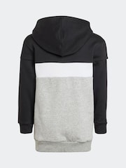 adidas Black Kids Sportswear Tiberio 3-Stripes Colorblock Fleece Leggings Set - Image 5 of 8
