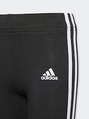 adidas Black Kids Sportswear Tiberio 3-Stripes Colorblock Fleece Leggings Set - Image 8 of 8