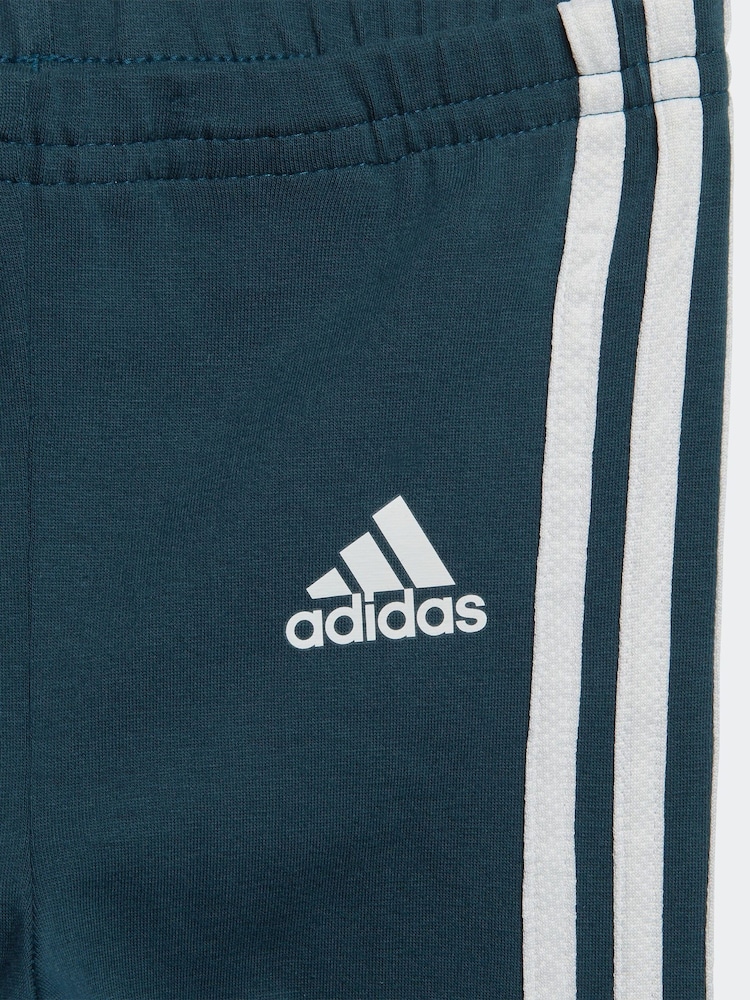 adidas Blue Kids Sportswear Tiberio 3-Stripes Colourblock Tracksuit Set - Image 4 of 4 adidas Blue Kids Sportswear Tiberio 3-Stripes Colourblock Tracksuit Set - Image 4 of 4