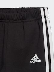 adidas Black/Red Kids Sportswear Tiberio 3-Stripes Colourblock Fleece Tracksuit - Image 7 of 7