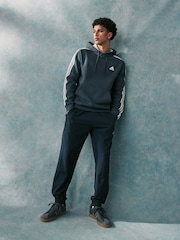 adidas Grey Essentials Fleece 3-Stripes Hoodie - Image 2 of 7