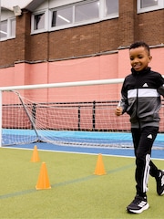 adidas Black Kids Sportswear Tiberio 3-Stripes Colorblock Shiny Tracksuit - Image 2 of 6
