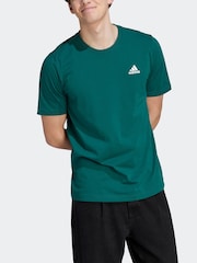 adidas Green Essentials Single Jersey Embroidered Small Logo 100% Cotton T-Shirt - Image 2 of 7