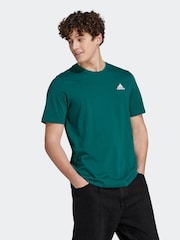 adidas Green Essentials Single Jersey Embroidered Small Logo 100% Cotton T-Shirt - Image 3 of 7
