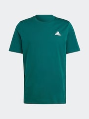 adidas Green Essentials Single Jersey Embroidered Small Logo 100% Cotton T-Shirt - Image 7 of 7