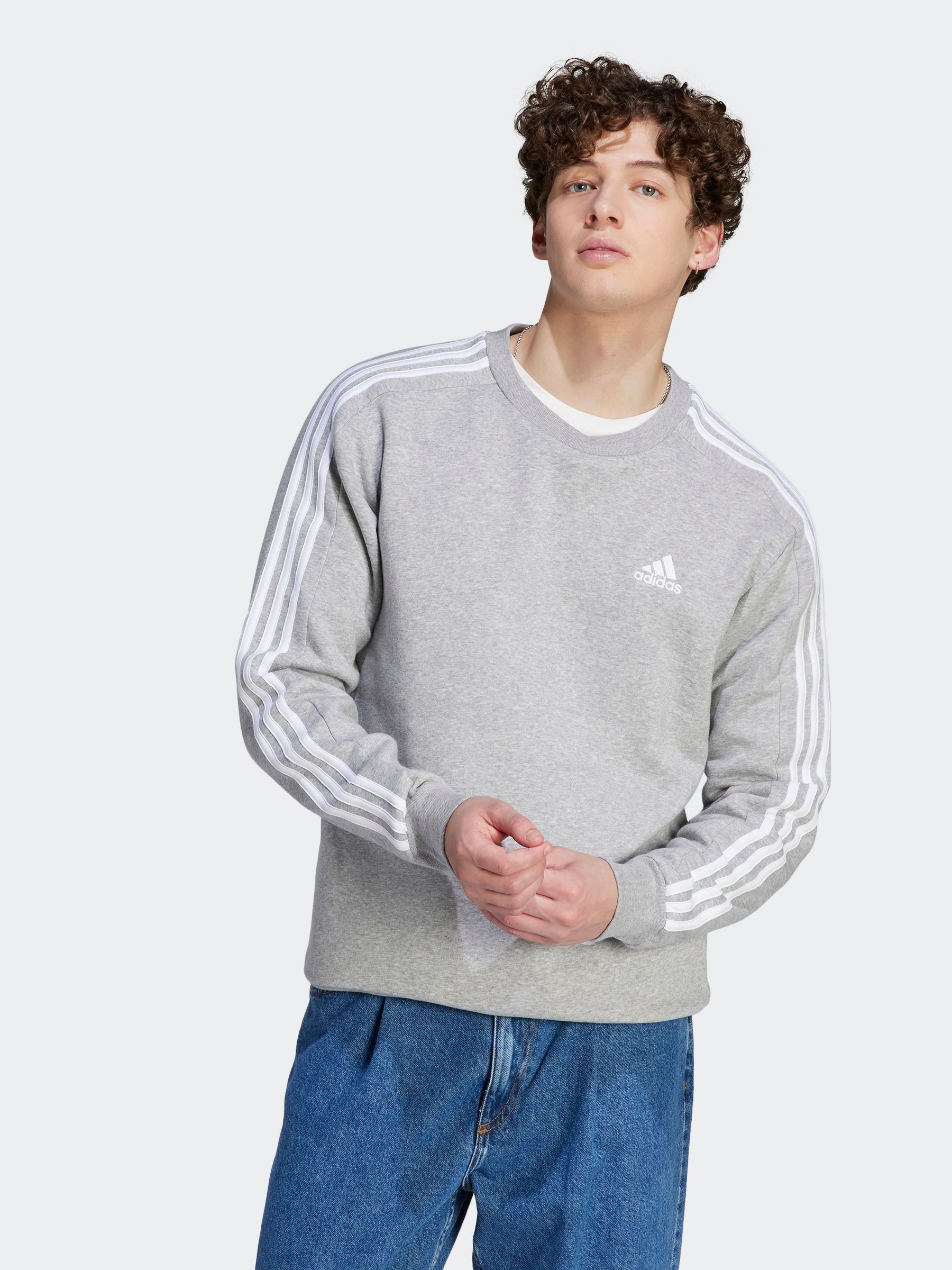 Buy adidas Light Grey Essentials Fleece 3 Stripes Sweatshirt from Next South Africa