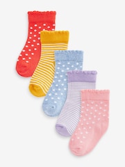 Multi Baby Socks 5 Pack (0mths-2yrs) - Image 1 of 6