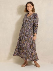 Evans Black Paisley Boho Dress - Image 1 of 5
