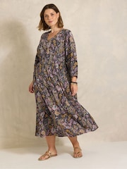 Evans Black Paisley Boho Dress - Image 2 of 5