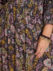 Evans Black Paisley Boho Dress - Image 4 of 5