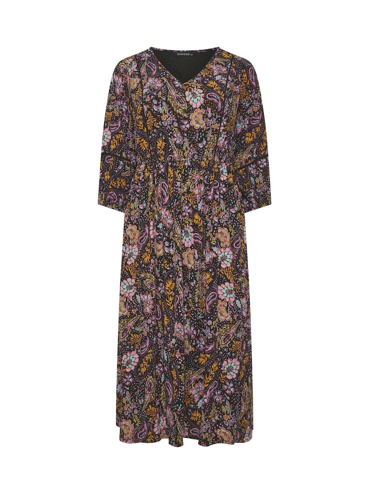 Evans Black Paisley Boho Dress - Image 5 of 5