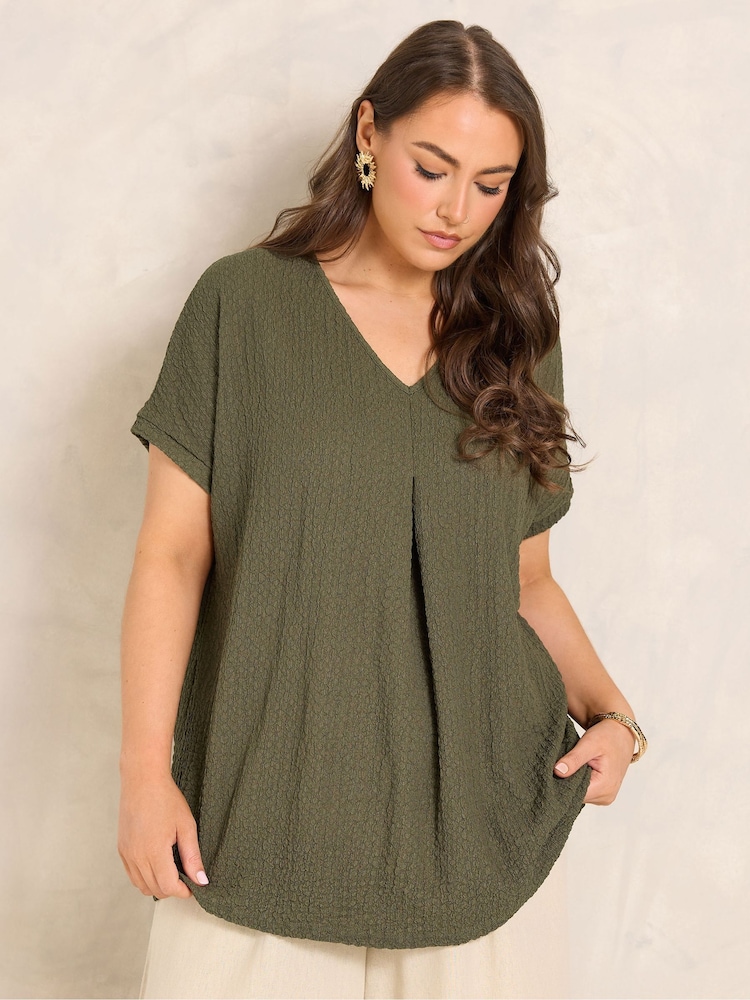 Evans Green Grown On Sleeve Pleated Swing Top - Image 1 of 5