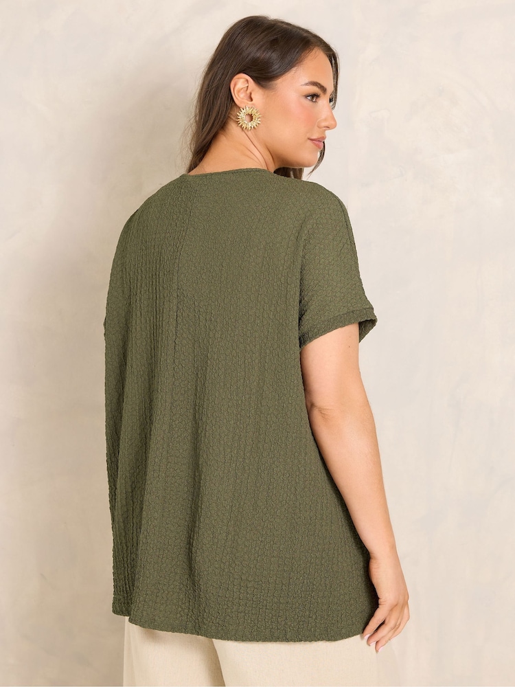Evans Green Grown On Sleeve Pleated Swing Top - Image 2 of 5