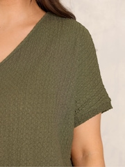 Evans Green Grown On Sleeve Pleated Swing Top - Image 4 of 5