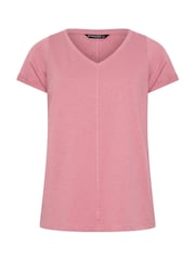 Ροζ - Evans Slub Jersey Κοντομάνικο μπλουζάκι - Εικόνα 6 από 7