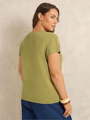 Evans Green V-Neck Knitted Top - Image 3 of 5