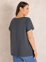 Γκρι - Evans Slub Jersey Κοντομάνικο μπλουζάκι - Εικόνα 3 από 6