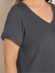 Γκρι - Evans Slub Jersey Κοντομάνικο μπλουζάκι - Εικόνα 4 από 6